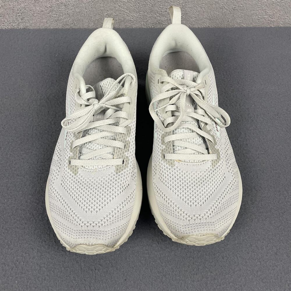 Brooks Revel Running Shoes Womens Size 10.5 Gray White Knit Road Neutral 120386 - Picture 2 of 15
